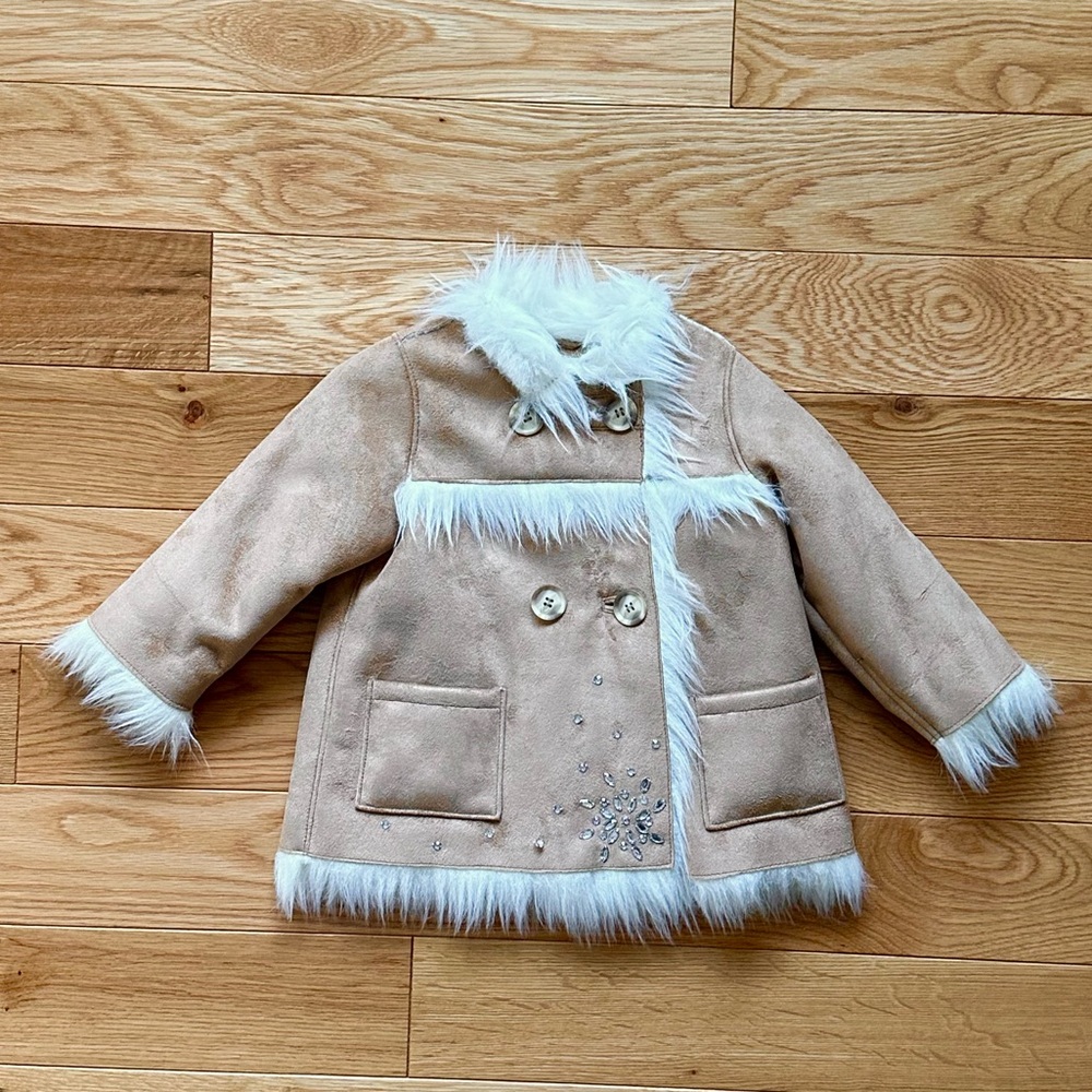 NWT Charabia France faux sherling coat - Picture 3 of 9